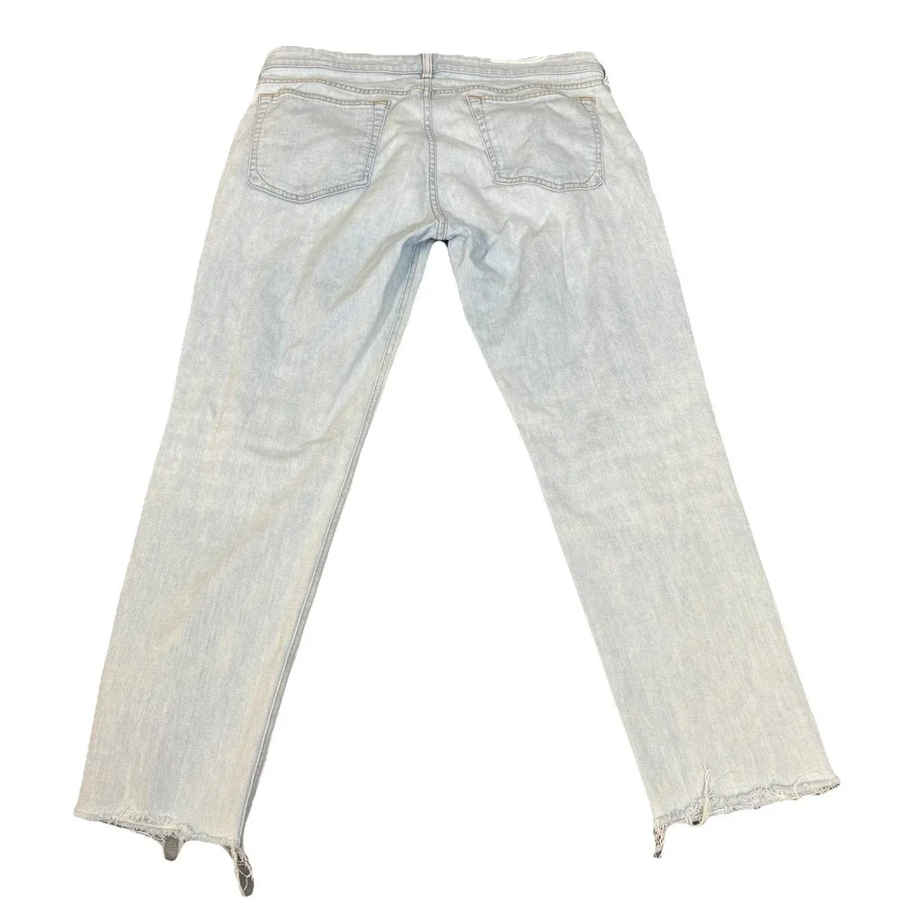 Rag & Bone Womens 31x27 Dre Low-Rise Slim Boyfriend Jeans‎ Raw Hem Light Wash - Picture 6 of 9